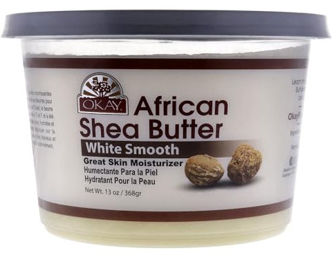 Okay Shea Butter Jar, White, 16 Ounce by Okay