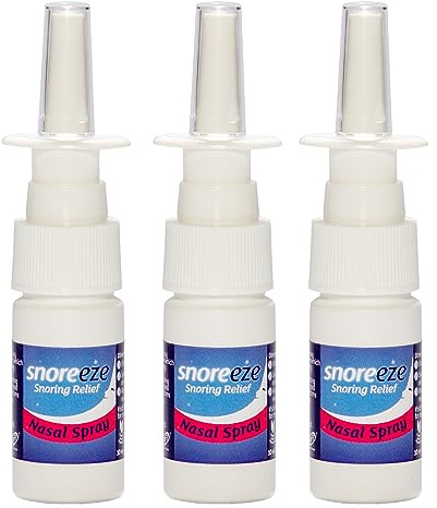 Snoreeze Anti-Snoring Nasal Spray - Hydrating Spray for Blocked Nose & Congestion Relief - Use with Mobile App to Stop Snoring - 10ml Each - 75 Nights Use