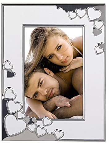 Hama Cadre photo pour portrait Cape Coral (taille de cadre 13x18 cm, taille de photos 13x18 cm, photos format horizontal ou vertical, en métal, 1 photo par cadre, élégant, simple, classique) Blanc