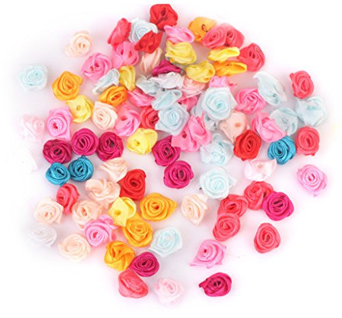 Cutefly Ribbon Rose Blumen Hochzeit Dekoration 1.5cm 480pcs Mischte Farbe