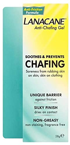 Lanacane Anti-Chafing Gel 28g - Long-Lasting Itch Relief for Thighs, Legs, Bra, Underarms, and Under Breast - Multi-Purpose Rash Treatment Medication