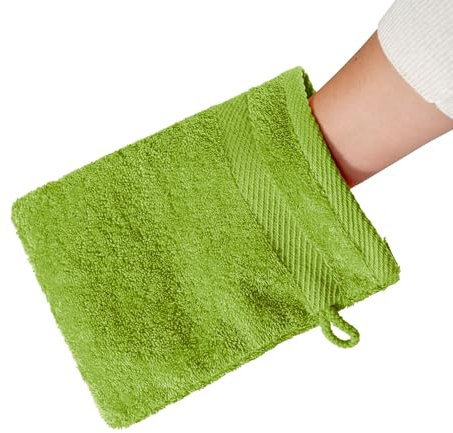 etérea Carli Frottee Handtücher Set - 100% Baumwolle - Oekotex 500 GSM - Bath Towel Frottiertücher - Waschlappen, Waschhandschuh 15x21 cm - Kaktus