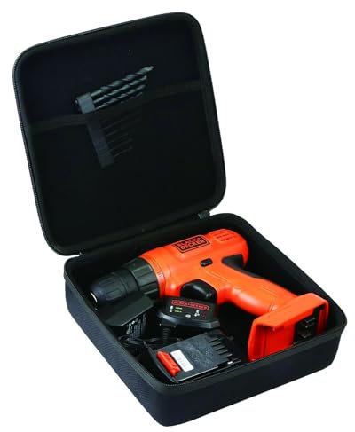 Khanka Hard Storage Case Replacement for BLACK+DECKER LDX120C/LD120VA Cordless Drill/Driver(Only Case)