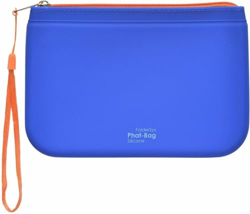 Silikon-Reißverschluss-Beutel Phat-Bag, A6, blau opak
