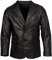 Infinity Leather Herren Klassisch Zugeschnitten 2 Taste Schwarz Blazer Weich 100% Lamm Lederjacke 3XL