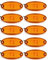 10 luci laterali LED SMD ovali arancioni, da 12 V, per van, autobus camion roulotte