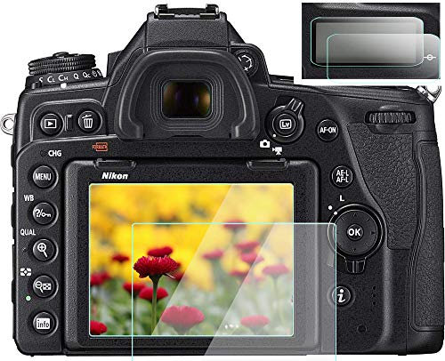 Komet D780 Displayschutzfolie für Nikon D780 Kamera (2 obere und 2 LCD-Bildschirme), 9H gehärtetes Glas, Anti-Kratzen, ultraklar, Anti-Bläschen (4 Packungen)