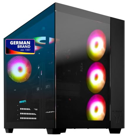 ERAZER Tank X15 Gaming PC - Ryzen 7 7800X3D, GeForce RTX 5070 12 GB GDDR7 | 32 GB DDR5 RAM, 2 TB PCIe SSD, Wasserkühlung, 850 Watt Netzteil, Windows 11 Home