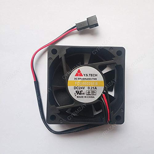CYRMZAY Compatible for Y.S.TECH FD246025EB 6025 24V 0.21A 6CM 60mm DC Brushless fan power inverter Cooling Fan