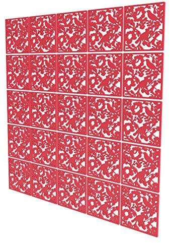 25 Pcs Raumtrenner Schlafzimmer - 161.5x202cm - Rosa Raumteiler Groß Vogel Raumtrenner Schlafzimmer für Make-Up Schrank Badezimmer Schlafzimmer Wohnzimmer