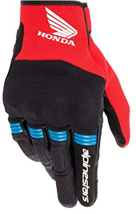 Alpinestars Honda Copper Motorradhandschuhe (Black/Red/Blue,M)