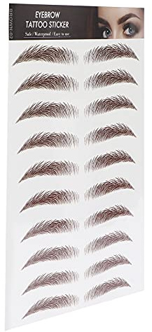 6D Augenbrauen Tattoo Aufkleber Professioneller Wasserdichter Augenbrauen Transfer Aufkleber Augenbrauen Makeup Tool für Frauen und Mädchen (Braun)(BRAUN-02)