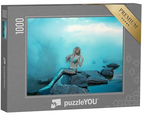 puzzleYOU: Puzzle 1000 Teile „Meerjungfrau am nebligen Ufer“ – aus der Puzzle-Kollektion Meerjungfrau
