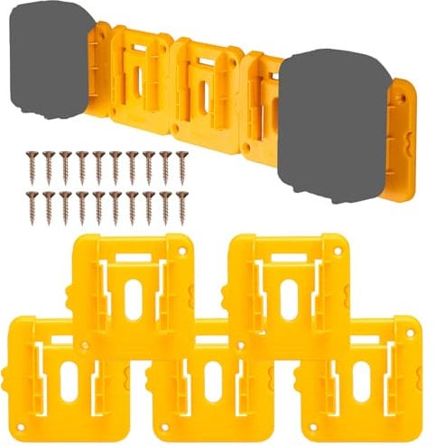 Crtbelfy Battery Mount Holder for Dewalt 20V 60V Battery Dock Holder Fit for DCB200 DCB203 DCB205 DCB206 Batteries- 10 Pack