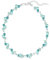 Bulinlin Damen Kristall Perlenkette Silber Boho Statement Choker Halskette für Frauen Modeschmuck Geburtstagsgeschenke（Hole Blue）