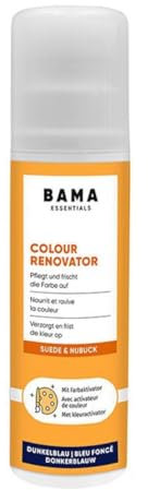 Bama Colour Renovator Soin pour daim et nubuck - Ravive la couleur et nourrit le cuir - Pour chaussures, bottes et accessoires en daim - Applicateur éponge facile - Naturel, 75 ml