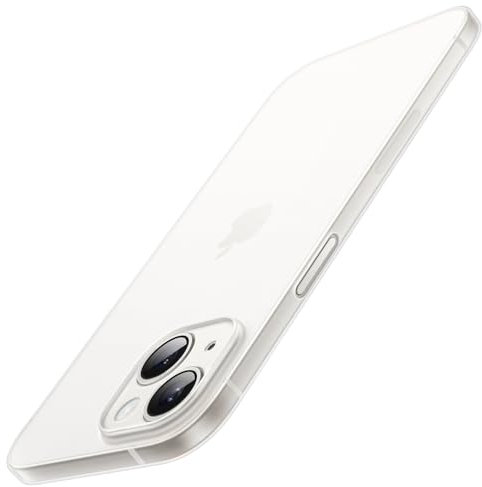 JETech Ultra Slim Case for iPhone 14 6.1-Inch, Camera Lens Cover Full Protection, Lightweight Matte Finish PP Hard Minimalist Case, Support Wireless Charging (Frosted Clear)