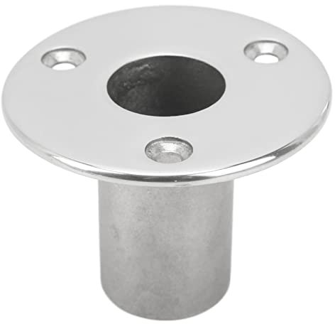 Boat Deck Handrail Fitting, Handlauf Fitting für Boote, 90° Handlauf Rohr Basis 25 mm Versenkter Deckrohrhalter, Geländer Handlauf Befestigungsbasis, Edelstahl Handlaufrohrbasis für Yacht Marine
