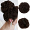 RUWISS Krallen Clip Messy Bun Haarteil Echthaar Wellig Lockig Chigno Haardutt Haarverlängerung Hochsteckfrisur Clip in Claw Haar Scrunchies für Damen（Dunkelbraun mit 15% Dunklem Kakaoblond）