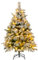 RELAX4LIFE Künstlicher Weihnachtsbaum mit Schnee, mit 150 warmweißen LEDs, 135 cm, Tannenbaum für Weihnachten-Dekoration, aus PE & PVC, Schnellaufbau Klappsystem