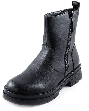 Toocool Stivali anfibi uomo Scarpe chelsea beatles militari biker Stivaletti Y130 [45,nero]