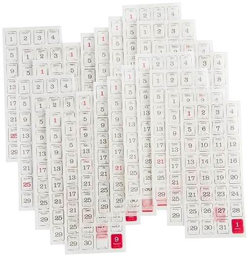 Ciieeo Dekorative Aufkleber 72 Blatt 365 Tage Aufkleber Lesezeichen Aufkleber Zum Beschriften Papier Büro Zubehör Bücher Selbstklebende Aufkleber