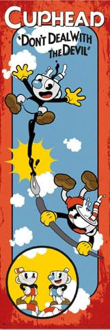 Cuphead - Don´t Deal - Poster Plakat Druck - Grösse 53x158 cm