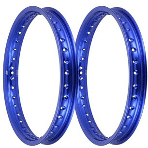 Set: 2x Felge 1,6 x 16 Alufelge Blau eloxiert - für Simson S50, S51, KR51 Schwalbe, SR4
