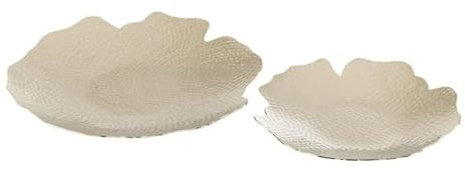 Paris Prix Lot de 2 Coupelles Design Aluminium 43cm Argent