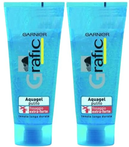 2x Aquagel Pulito Grafic, Fissaggio Extra-Forte. Tenuta Lunga Durata 200ml