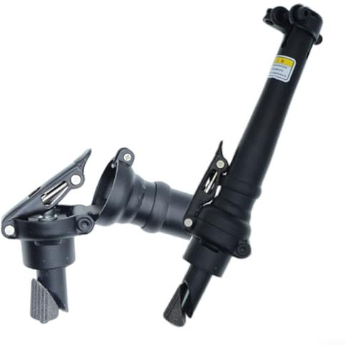 für Tragbarer Lenker mit Erhöhungslenker, 340 mm Länge, 35,6 cm (14 Zoll), einfaches vertikales Zusammenklappen für Elektrofahrräder, Roller, Falträder (schwarz, rechts gefaltet), 1 Stück