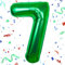 Geburtstag Folienballon Zahl 7, 171 cm Dunkelgrün Luftballons 7, Dunkelgrün Folienballon 7, Helium Ballon Zahl 7, Geburtstag Luftballon 7 für 7 Jahre Deko Hochzeit Jubiläum Fest Party Dekoration