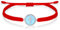 J.Endéar Kreuz Armband Silber 925 für Damen Mädchen, Schnur Filigran Geflochtenes Armband Handgemachte Marineblau Emaille Anhänger, Glaube und Liebe Schmuck Geschenk, Rot