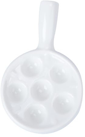 COLLBATH Keramikschale Schneckenbackform Backplatte Für Grillschale Und Keramik Küchengeschirr Design Zum Servieren Von Schalentieren Weiß