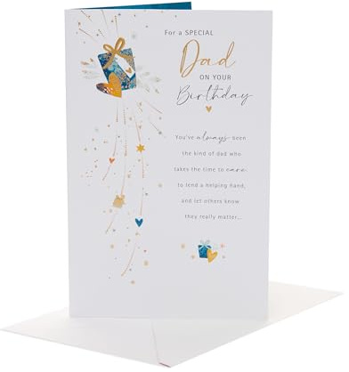 UK Greetings | Birthday Card for Dad | Heartfelt Design | With Envelope | Happy Birthday Gifts | Greeting Card | Him/Boys/Men | 171 x 260 mm