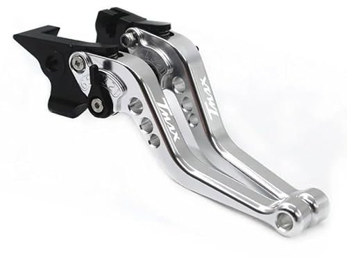 HZlailai Maniglie Regolabili Leve Breve Freno Frizione Leve Per T MAX 500 TMAX 500 TMAX 500 2001-2007 2005 Argento
