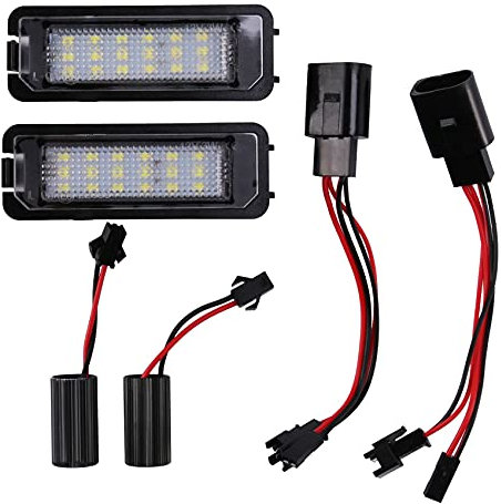KEALLANS 2 Stück 12 V LED Kennzeichenbeleuchtung für Golf 4 5 6 7 Nummernschildbeleuchtung Außen