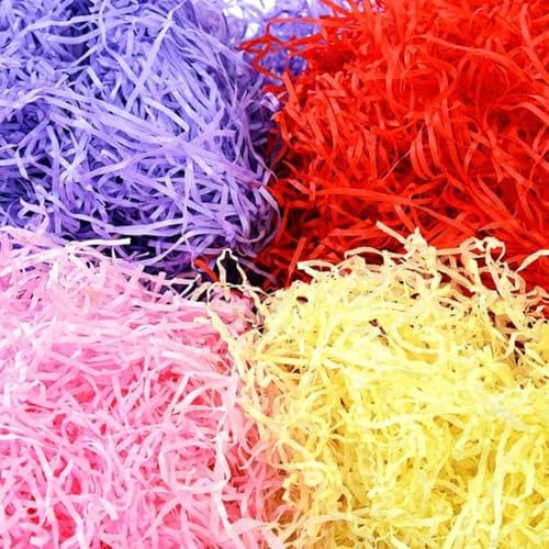 Umweltfreundlicher Geschenkkorb, buntes geschreddertes Seidenpapier, 30 Farben