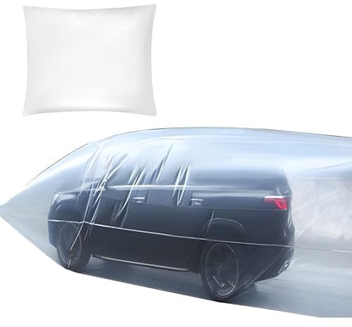 Autoabdeckung Outdoor-Autoabdeckung, Wetterfeste, Vollständig Geschlossene, Versiegelte Auto-Hochwasserabdeckung Und Aufblasbare Garage, Für Limousinen-SUVs(3 x 5 m/9.84 x 16.4 ft)