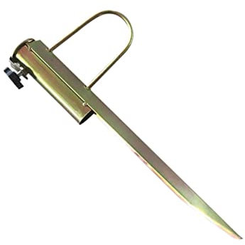 Kisangel Piquet De Parasol Extérieur en Fer Galvanisé Diamètre 32-38 Mm Ancrage pour Parasol De Plage pour Camping
