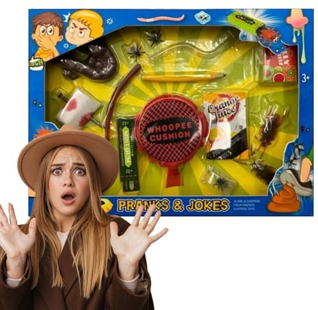 Gags Et Farces Scherz-Set, Aprilfisch, praktische Witze, Fantasie, | Scherzspiele, lustige Touren, Soundzubehör, Box für Scherzartikel