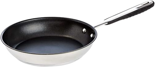 Amazon Basics Keramik-Antihaft-Edelstahl-Induktionspfanne, 28cm, mit Soft-Touch-Griff