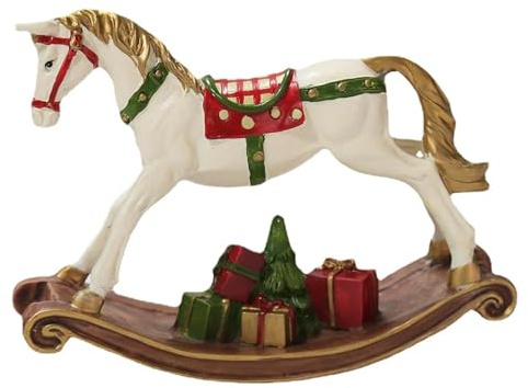 Figura de Caballo balancín navideño - Estatua de Caballo de Madera Pintada, Festivo | Navidad para el hogar, la Sala de Estar, la Mesa, los Suministros para y de Temporada