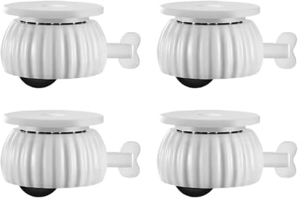 4pcs Self Adhesive Caster Wheels With Brake 360° Swivel Universal Wheel Roller Casters Small Furniture Sticky Pulley(White)