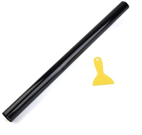 Schwarze Tönungsfolie, 25 x 100 cm, für Automobil- und Wohnbereich, 15 % VLT, erhöht Sicherheit und Komfort