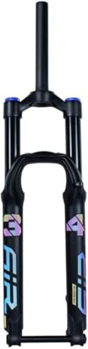 NIKANXIA Forcella pneumatica MTB 27,5/29, Perno 15x100 mm, Escursione 140 mm, Forcella Anteriore in Alluminio con Blocco Manuale e Freno a Disco(Straight Manual Lock,29in)