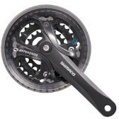 SHIMANO KettenradgarniturAcera FC-M361 4-kant - 28/38/48 Z, mit KS-Ring, schwarz, 170 mm Kurbellänge, -4,0 mm Einpresstiefe - 7-/8-fach, für Kettenschutzmontage geeignet