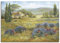 ARTLAND Wanddeko Leinwand Bilder Wandbild 100 x 70 cm Landschaften Europa Frankreich Malerei Grün A1HP Provence Lavendelwiese