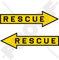 Vinyl-Aufkleber „Rescue“ - 100 mm - 2 Stück - Pfeil, Luftwaffe, Flugzeug, AirForce, USAF, RAF