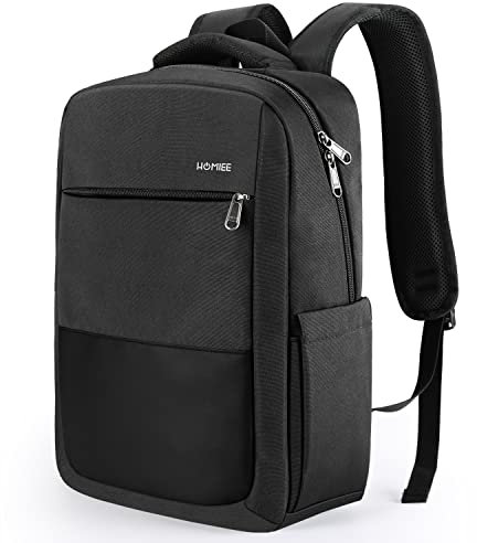 HOMIEE Mochila Escolar para Portátil de 15.6 Pulgadas para el Trabajo, Negocio, Estudio,Mochila Escolar Impermeable Mochila Hombre Mujeres con Puerto de Carga USB